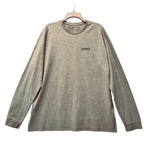 PATAGONIA Long Sleeve Responsible Tee Men's Size XL Light Heather Gray